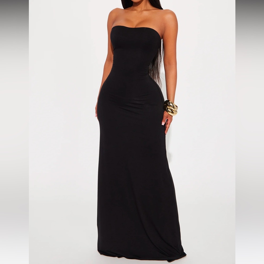 Fashion Nova double lined tube maxi dress